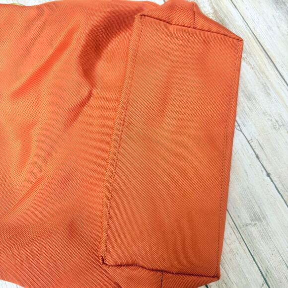 JPK Paris 75 Purse Nylon Bucket Hobo Bag Orange Brown Chunky Large Fall Classy - Picture 10 of 16